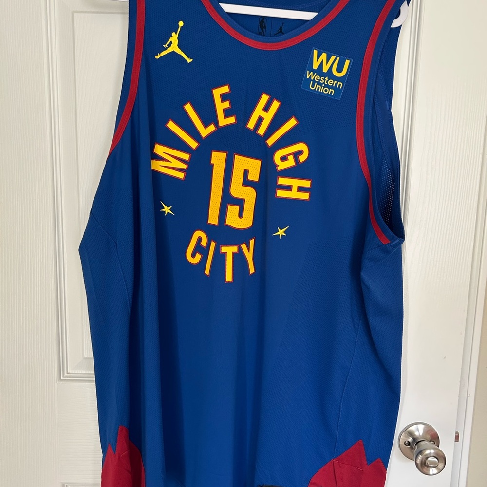 Jordan Blue and Yellow Mile High City Jersey
